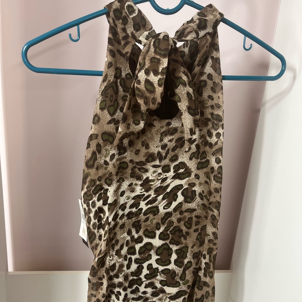 NWT Cheetah print dressy tank size M price lowered!